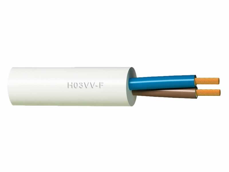 H03VV-F,H03VVH2-F,Câble gainé de PVC isolé rond/plat en cuivre 300V