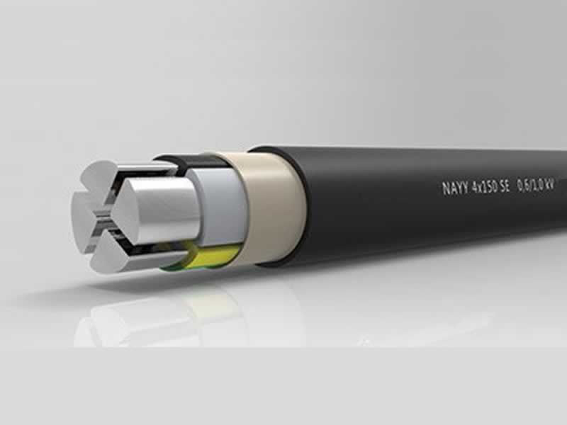 NAYY,NAYY-J,NAYY-O,Câble souterrain en aluminium de 0,6/1kv avec le câble d'alimentation de gaine de PVC d'isolation de PVC